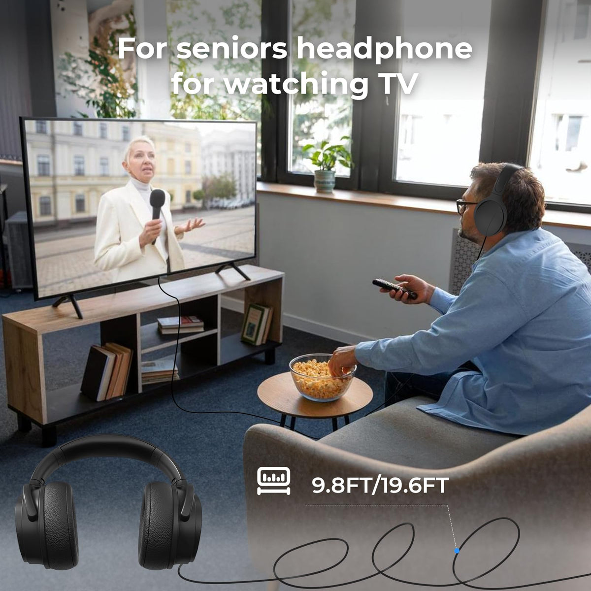 100SEASHELL volume-control lets seniors fine-tune sound without disturbing others.