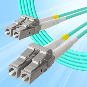 10Gtek aqua jacket close-up highlighting rugged patch cable construction