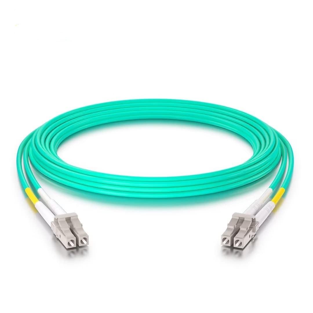 10Gtek LC to LC OM3 patch cable aqua outer view highlights flexible 40m fiber cord