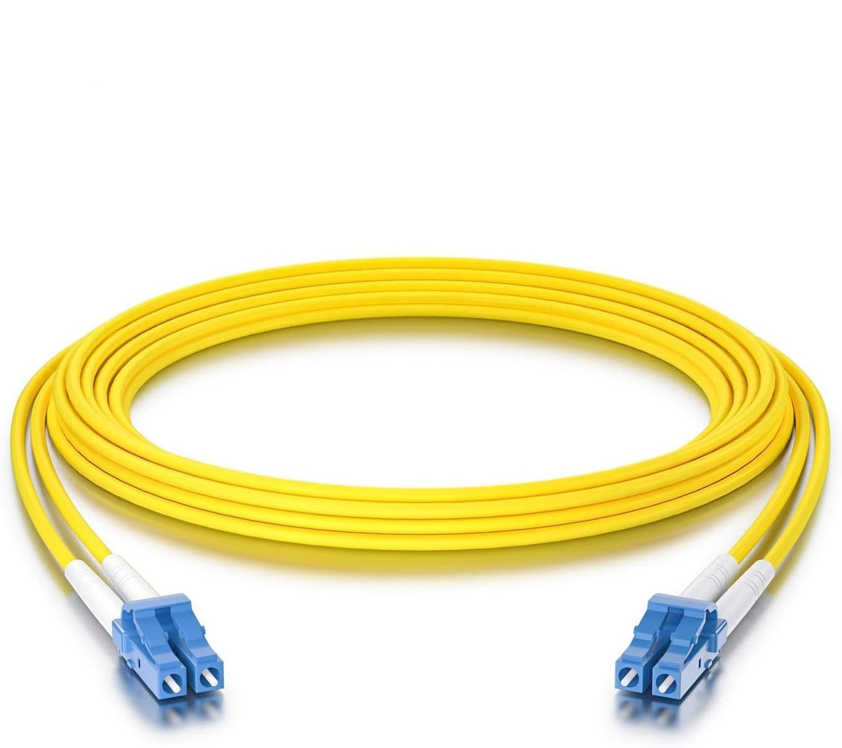 10Gtek LC-LC OS2 patch cable in yellow for reliable singlemode links