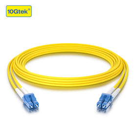 10Gtek OS2 singlemode patch cable 30m yellow in use
