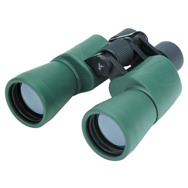 10 x 50 Wide Angle Binoculars front view showing lenses and grip for clearer handheld viewing