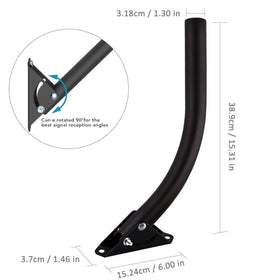 1byone antenna mount showing adjustable angles for flexible installation