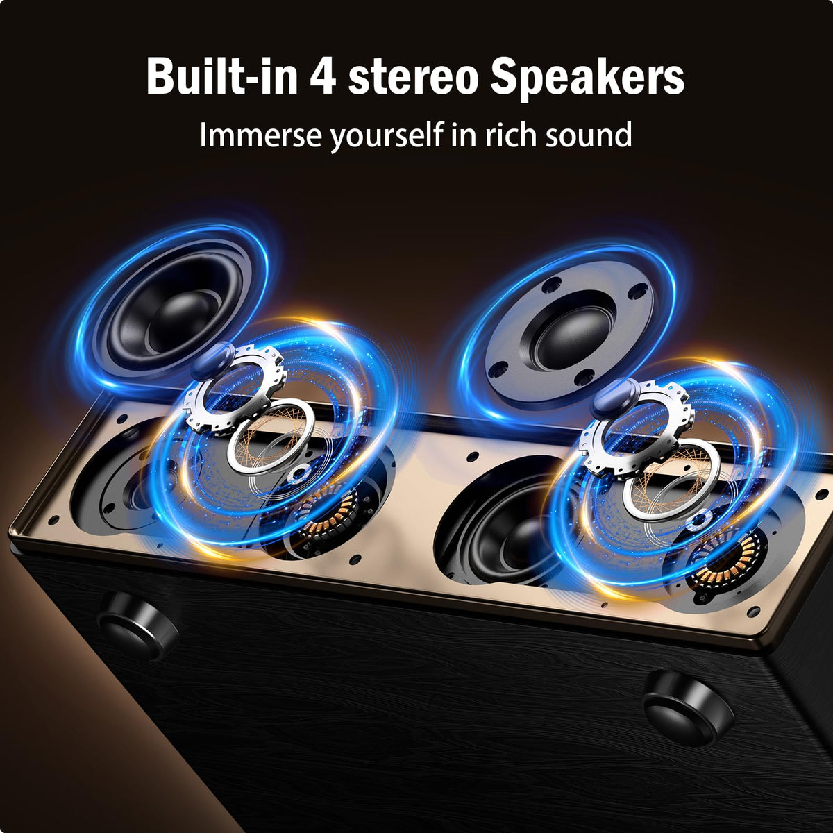 1byone belt-drive system minimizes vibration for smoother playback.
