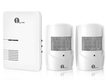 1byone front view of kit showing sensors and receiver for visible security