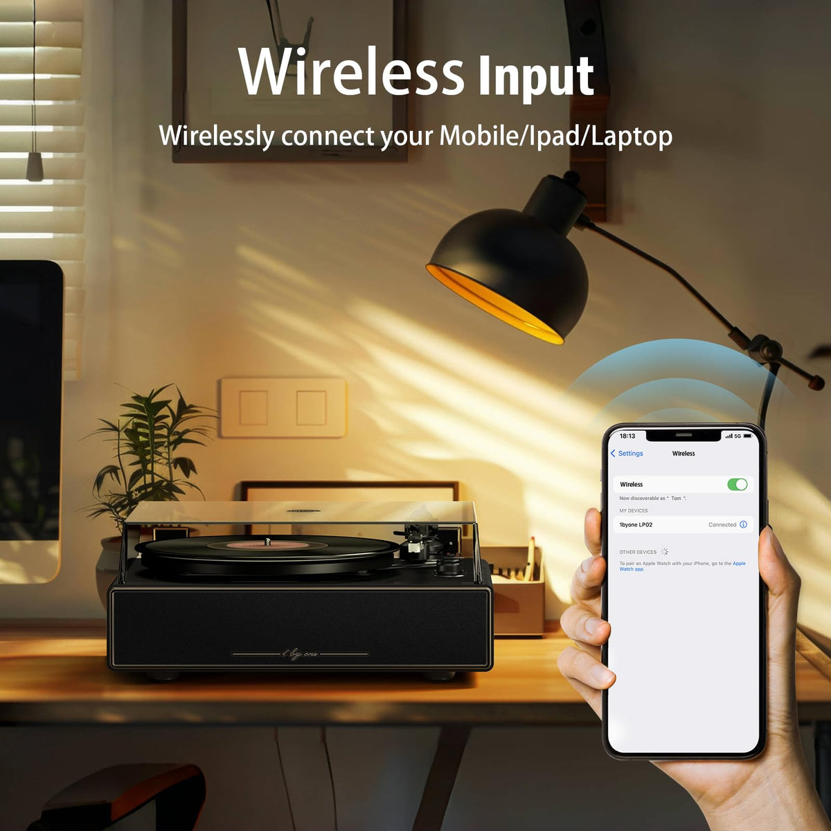 1byone RCA line-out enables easy connection to a stereo or amplifier.