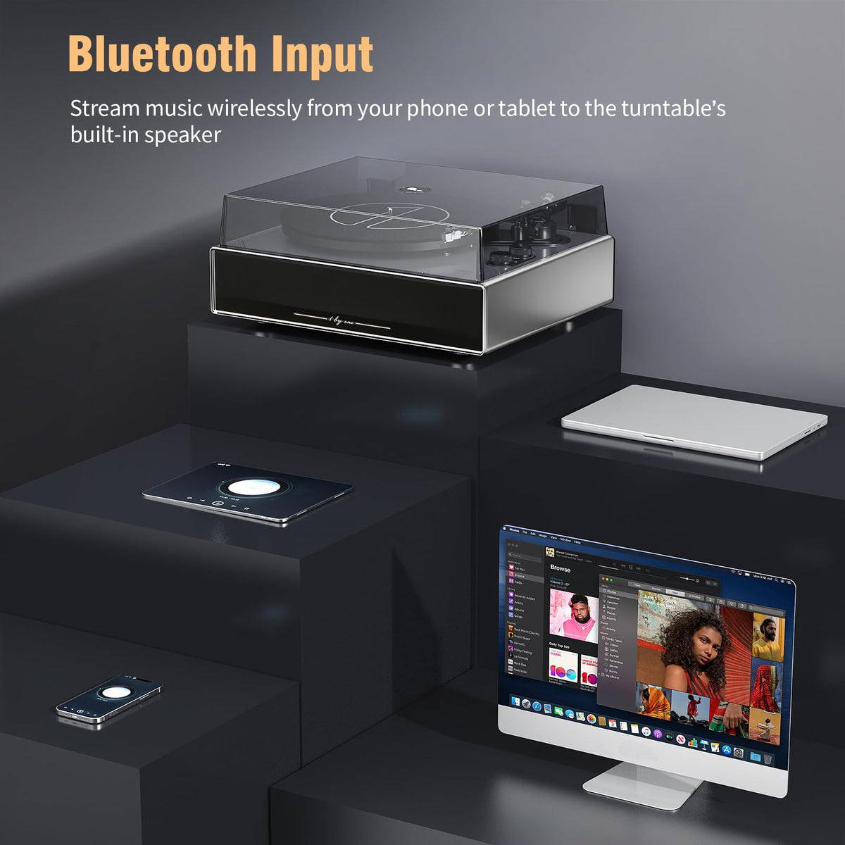 1byone Bluetooth streaming through the built-in speakers