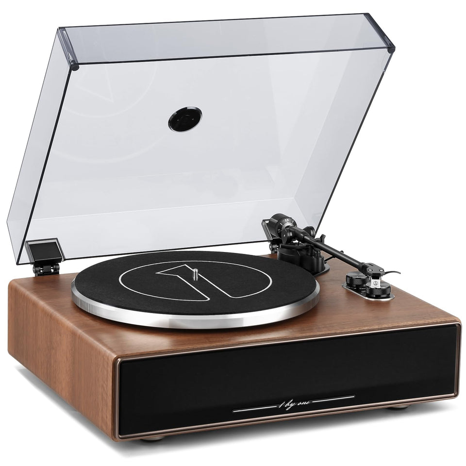 1byone vinyl player with Bluetooth input for wireless listening