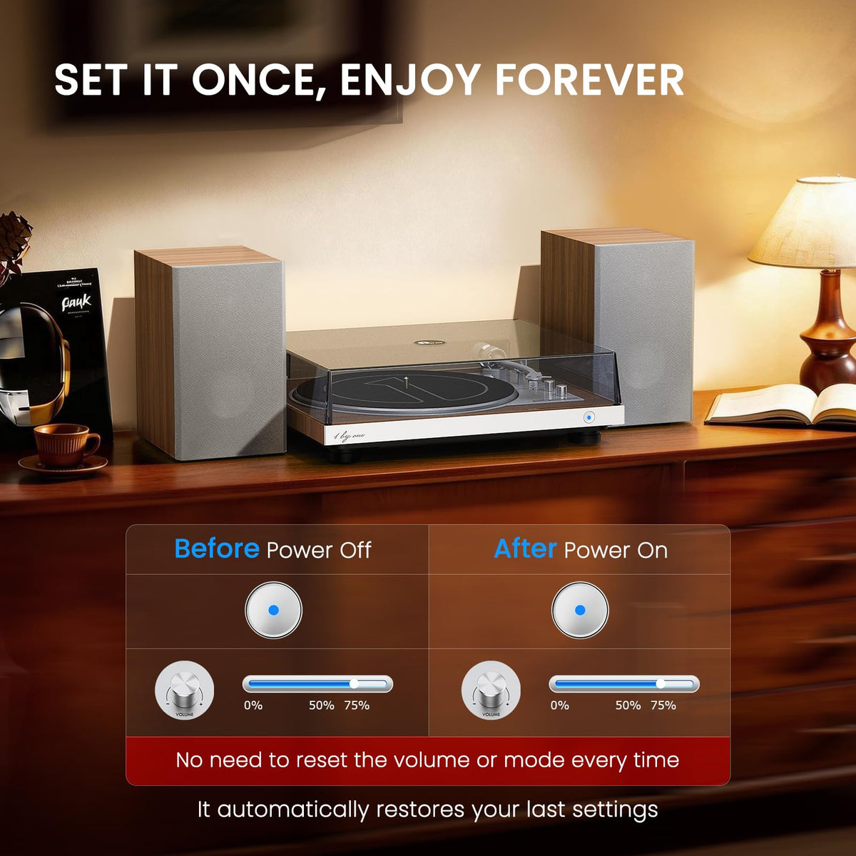 1byone wireless-streaming lets you play music from a phone or tablet.