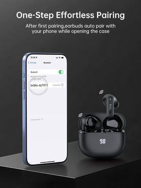 1 Hora ergonomic fit earbuds for secure long wear comfort