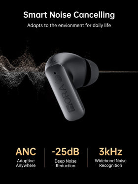 1 Hora earbuds with four mics for clear calls in noise