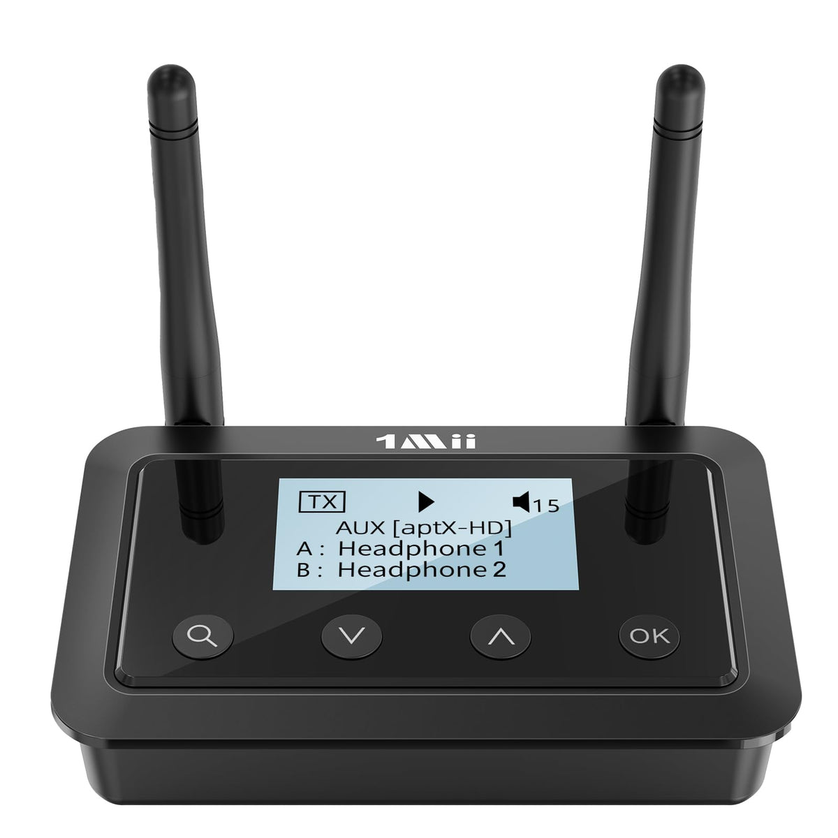 1Mii B03+ front view with LCD display for quick pairing.