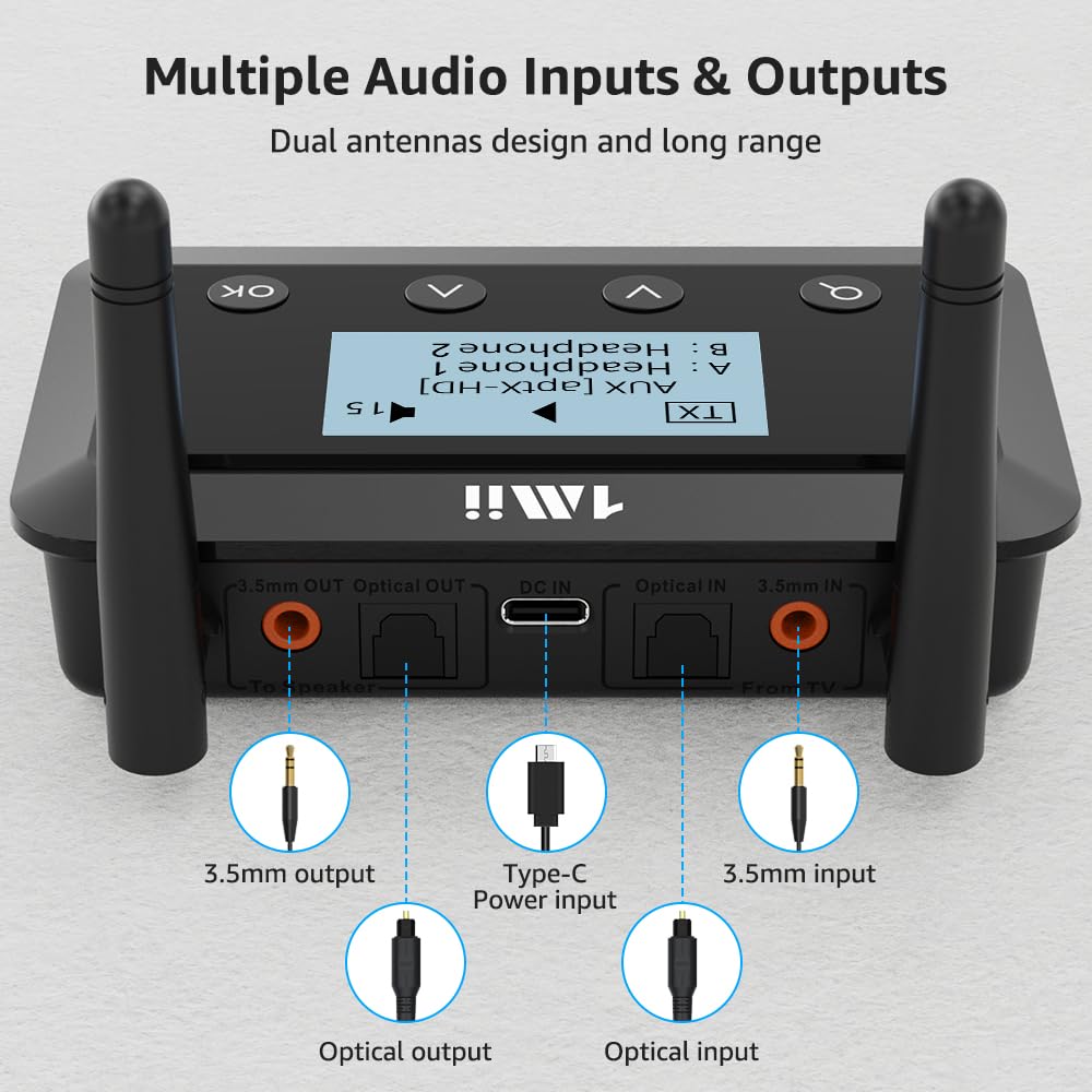 1Mii B03+ bypass mode streams to headphones and wired speakers.
