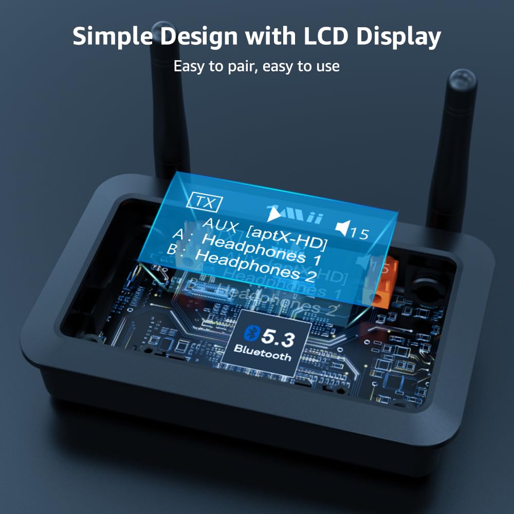 1Mii B03+ TX/RX switch enables flexible TV and speaker setup.