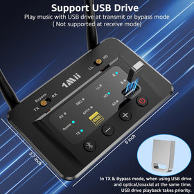 1Mii B03S optical, RCA, and 3.5mm inputs support varied devices.