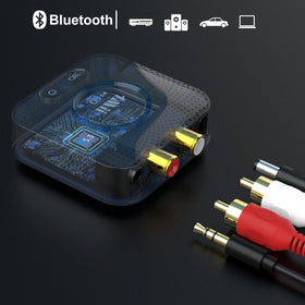 1Mii B06HD connected to home stereo delivering wireless high-resolution audio