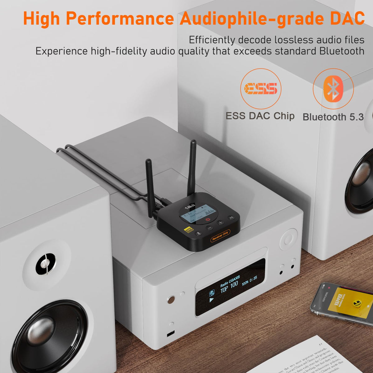 1Mii B06Pro+ LDAC and aptX HD support for richer wireless music.