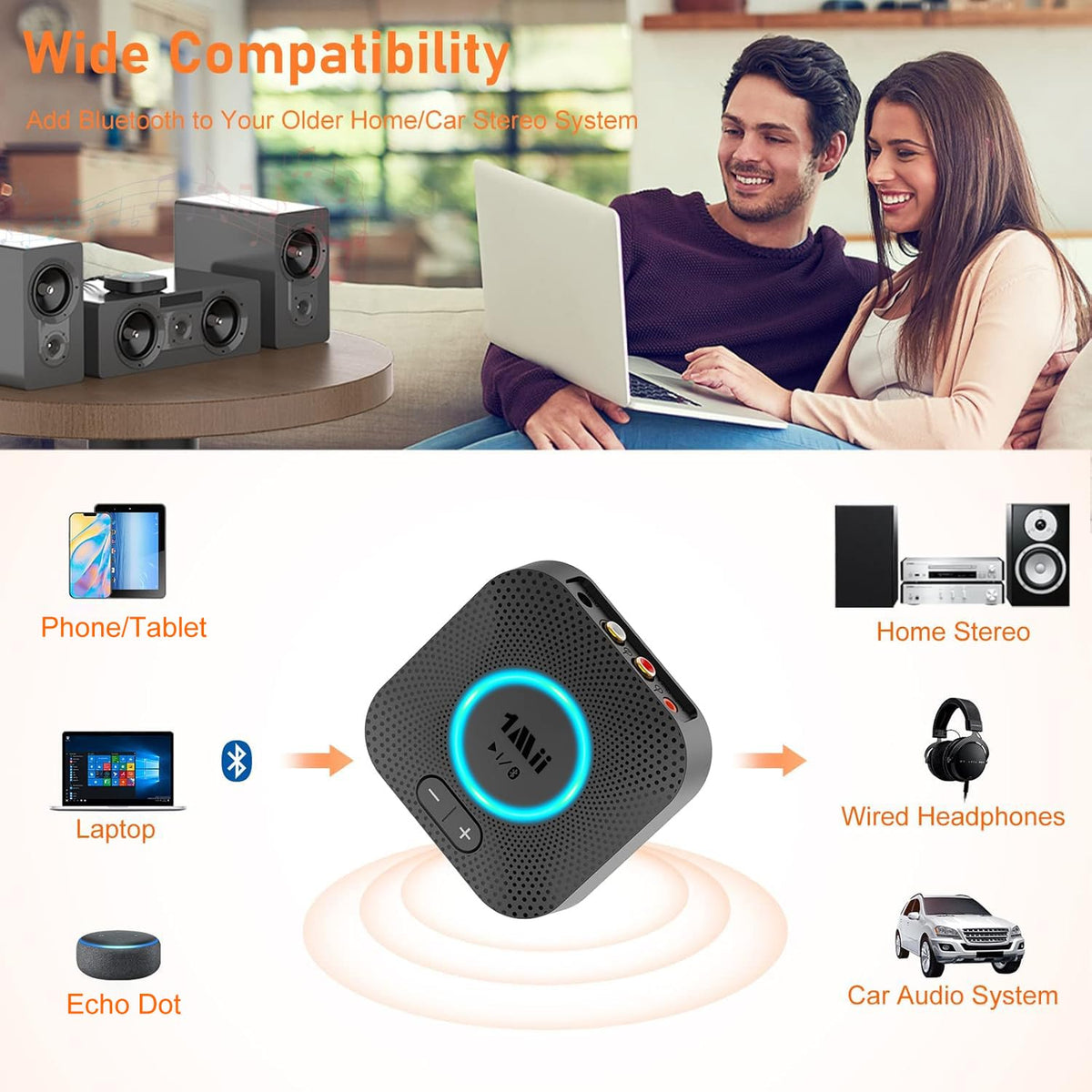 1Mii B06S volume button closeup, branded control for quick adjustments