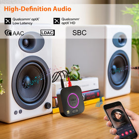 1Mii B06S+ rear view with RCA and 3.5mm outputs for compatible hookup