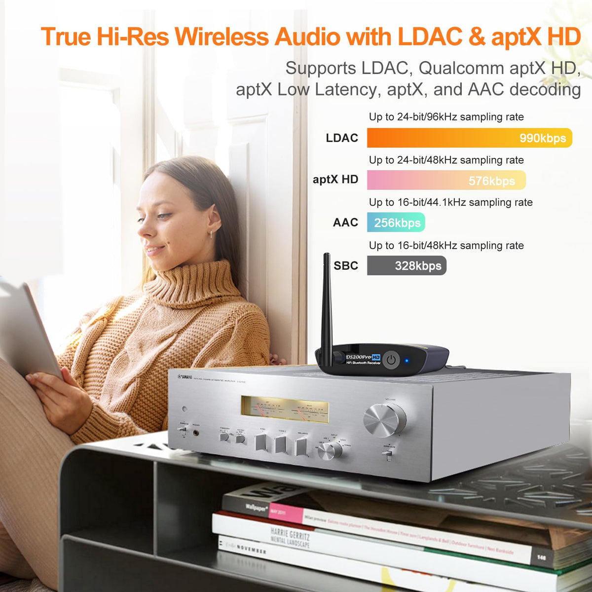 1Mii DS200Pro LDAC performance for richer, more detailed wireless music.