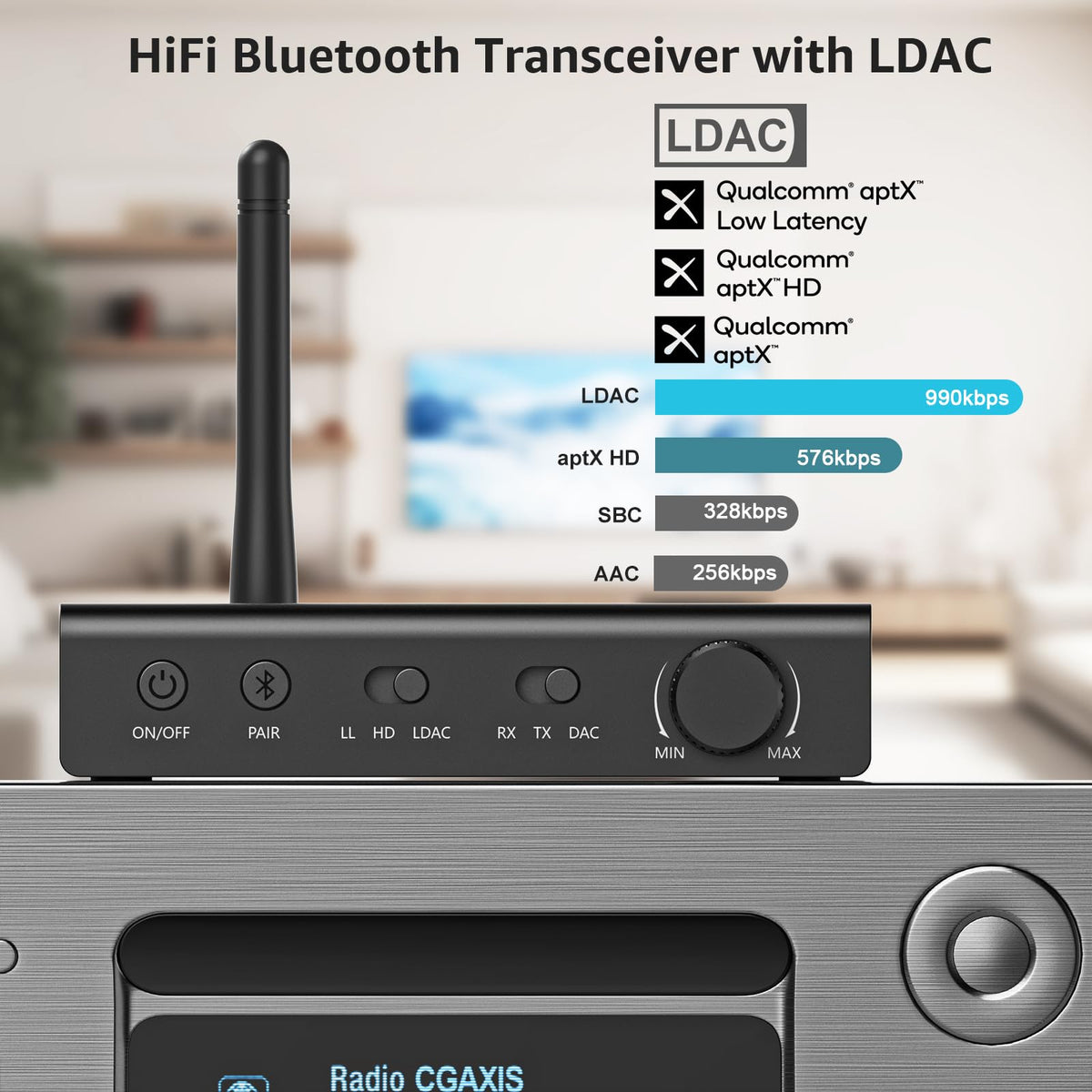 1Mii DS700 optical port enables clean digital connections to TVs and sound systems