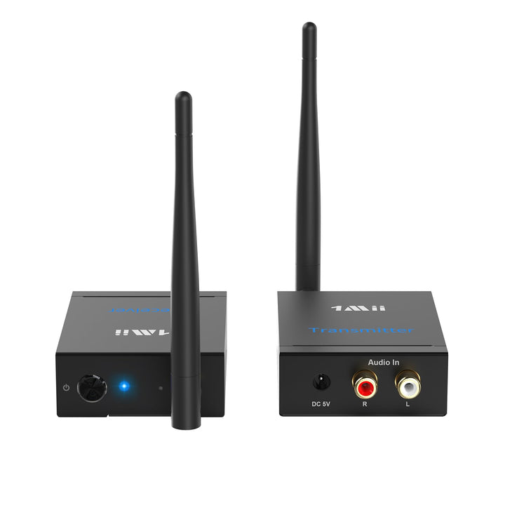 1Mii front view of transmitter and receiver showing compact design and easy setup