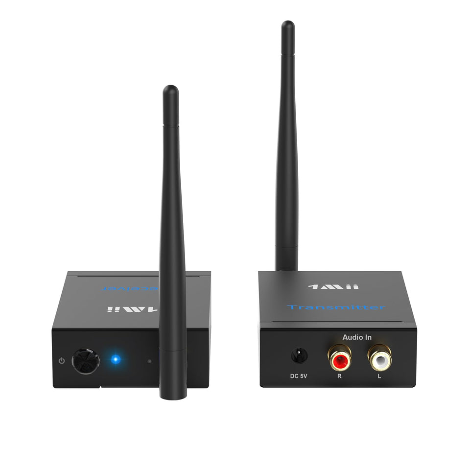 1Mii front view of transmitter and receiver showing compact design and easy setup