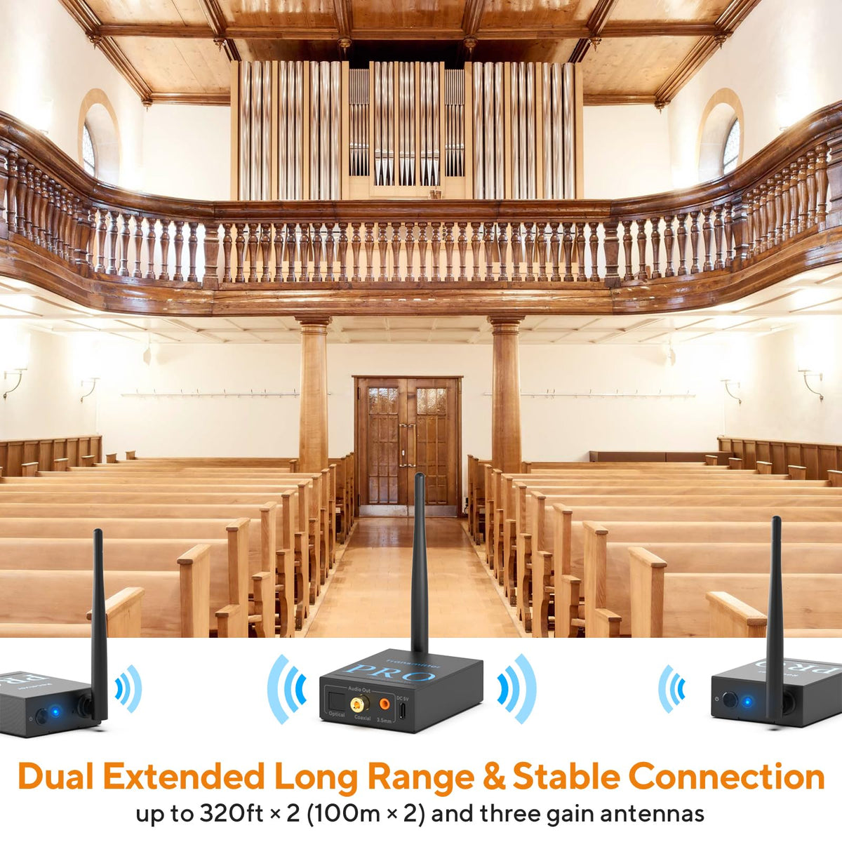 Low latency under 20ms keeps video and sound in sync