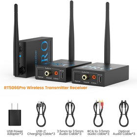 RT5066Pro module notes audio-only transmission to powered speakers