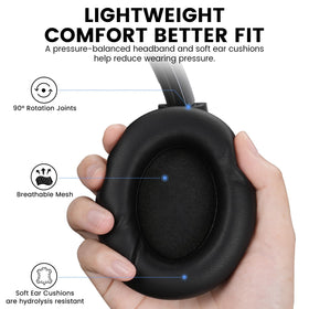 1Mii Y8+ earcup closeup highlighting memory foam cushion for long‑wear comfort