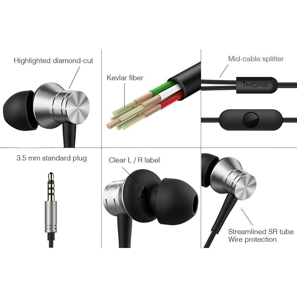 1MORE earphones worn in ear demonstrating ergonomic fit and stable wear