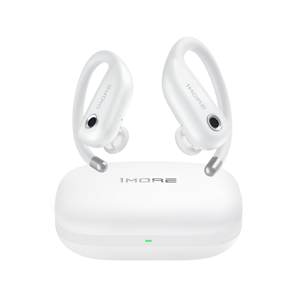 1MORE Fit Open Earbuds S50 case in white for easy charging and storage