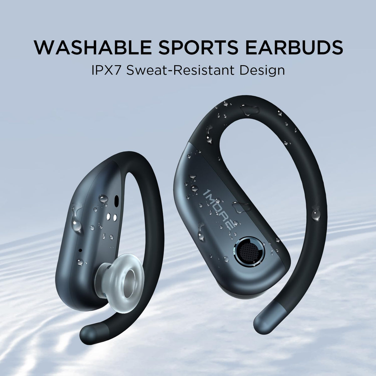 1MORE S50 Fit open-ear earbuds IPX7 protection symbol