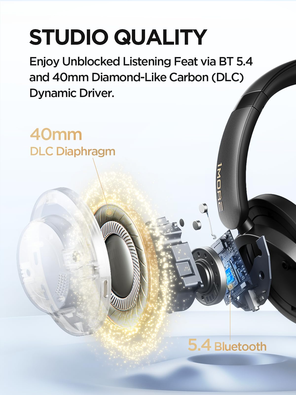 1MORE SonoFlow-Pro tuned by a Grammy-winning engineer for natural sound.