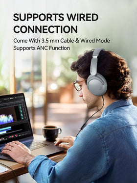 On-ear controls and microphone of 1MORE SonoFlow-Pro for easy calls and playback.