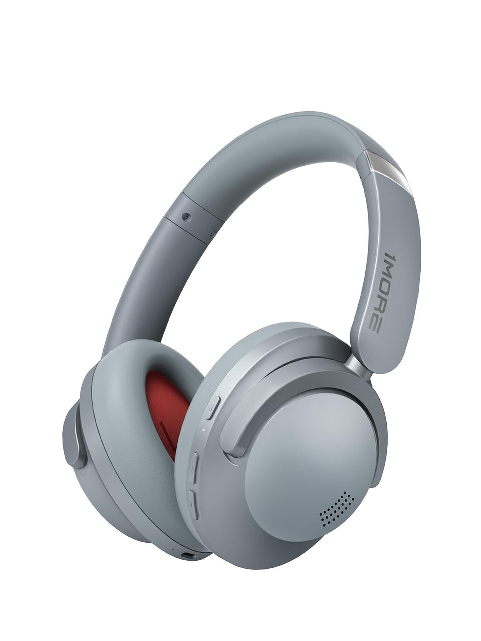 1MORE SonoFlow-Pro headphones in silver profile show a premium, comfortable design.