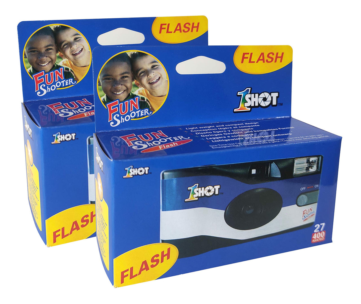 1 Shot front view showing compact camera and ease of use