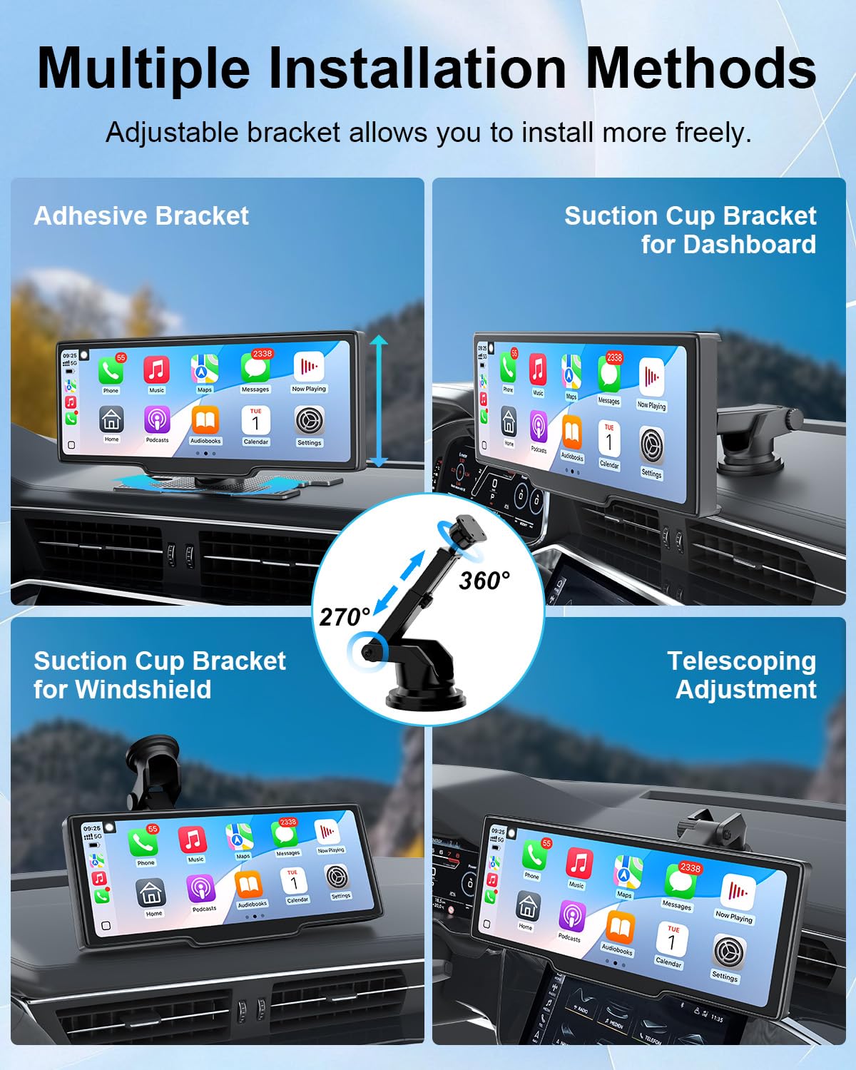 25HOURS eye-comfort mode automatically dims brightness for day and night driving