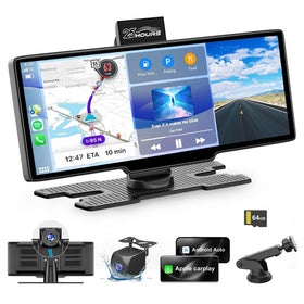 25HOURS HK3 10-inch wireless CarPlay screen for seamless phone mirroring