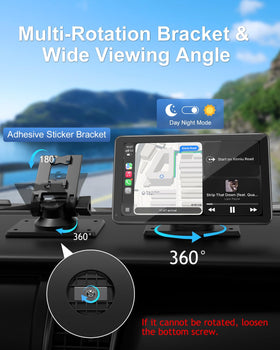 25HOURS screen next to ruler showing compact 7-inch size for fitment