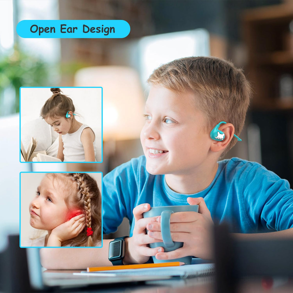 2B2C LK15 open-ear air conduction promotes comfortable wear during study