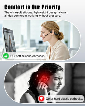 2B2C open ear headphones with ENC mic for clear calls in noisy environments