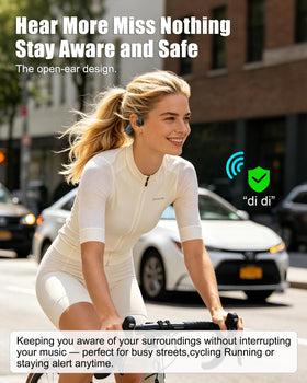 2B2C open ear headphones mute button use provides instant privacy during meetings