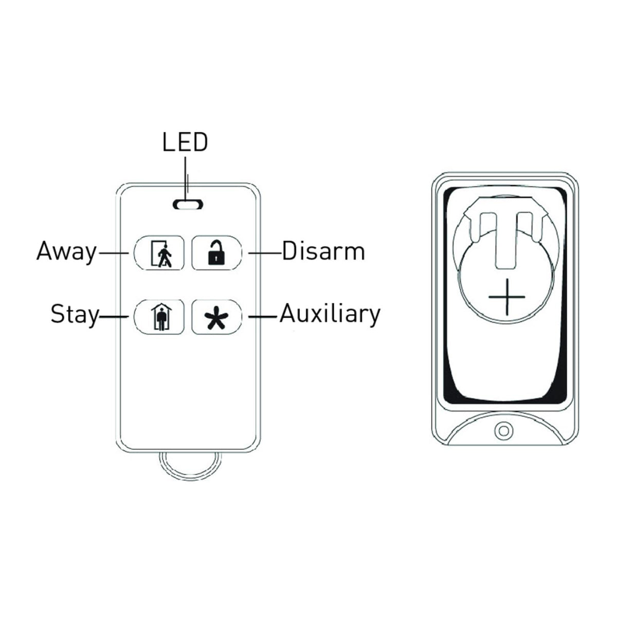 User holding 2GIG Key2-345 remote for convenient on-the-go control.