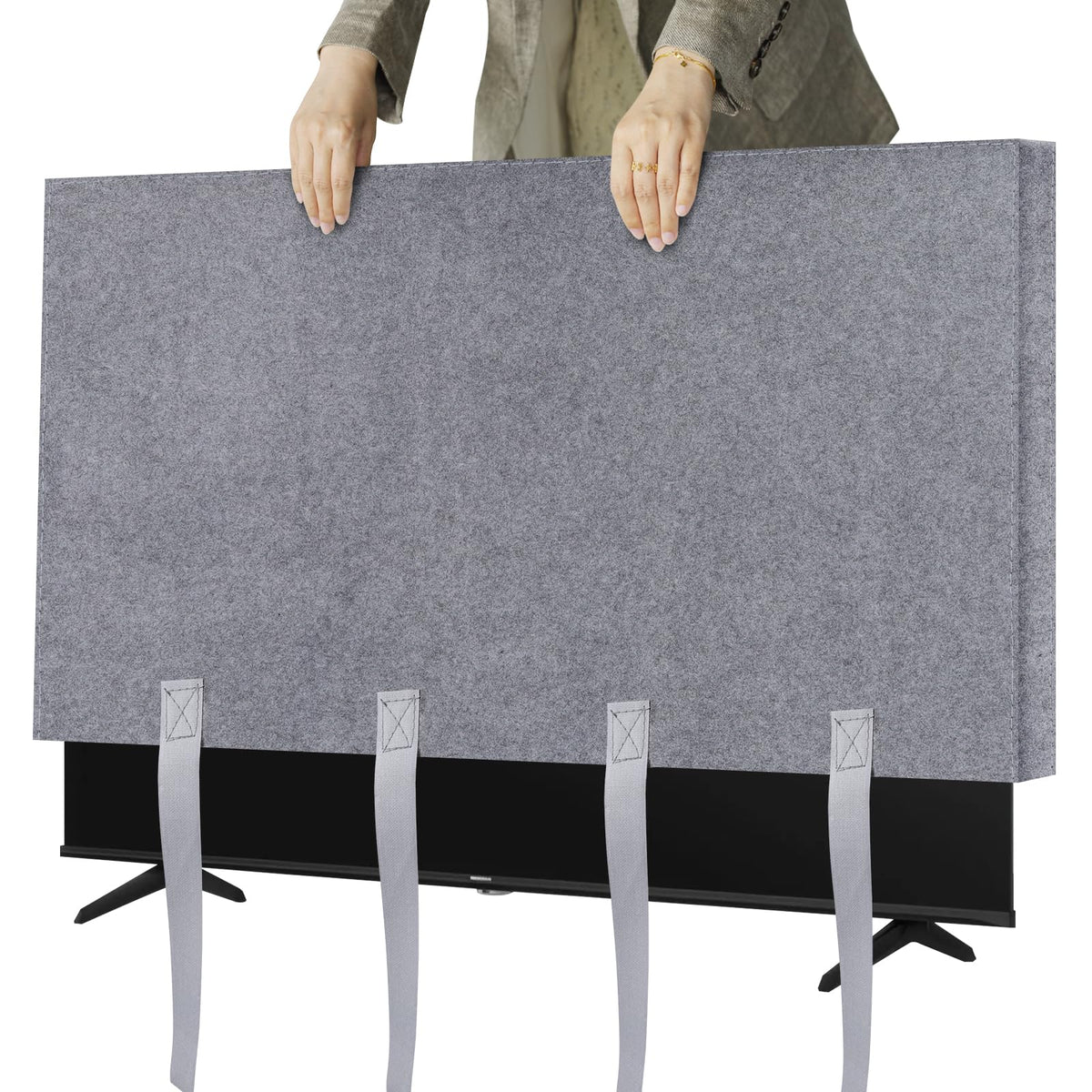 2win2buy front view of cover protecting TV screen and corners