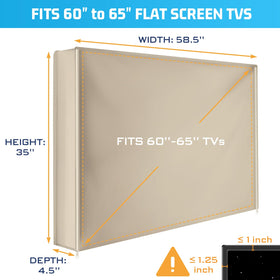 2win2buy cover snug around mounted TV showing secure fit