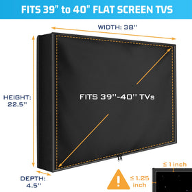2win2buy durable cover keeps dirt away, extending outdoor TV life.