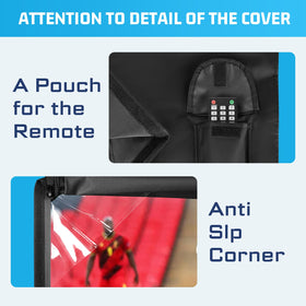 2win2buy Outdoor TV Cover remote-pocket keeps accessories safe.