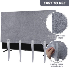 2win2buy TV cover shows secure bottom straps preventing shifting during transport