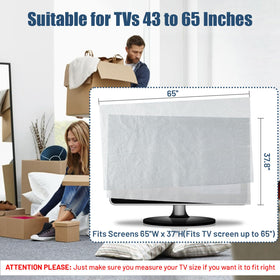 2win2buy TV wrap cover fits 65-inch TVs securely and neatly.